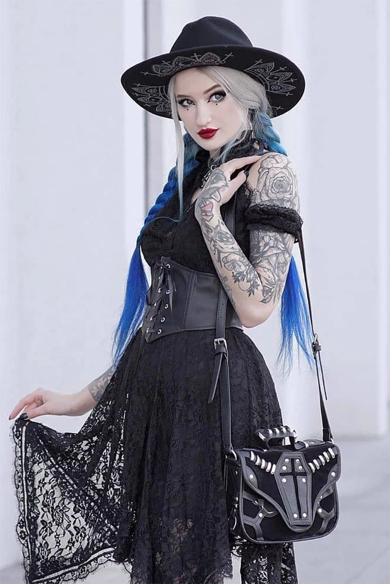 Velvet Coffin Creeps Bag Restyle Velvet Coffin Creeps Bag -vampirefreaks shop