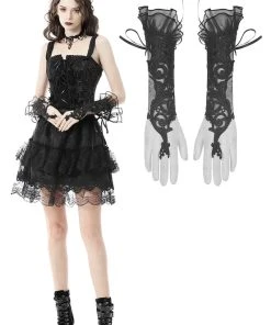 Dark In Love Nymph Embroidered Gloves