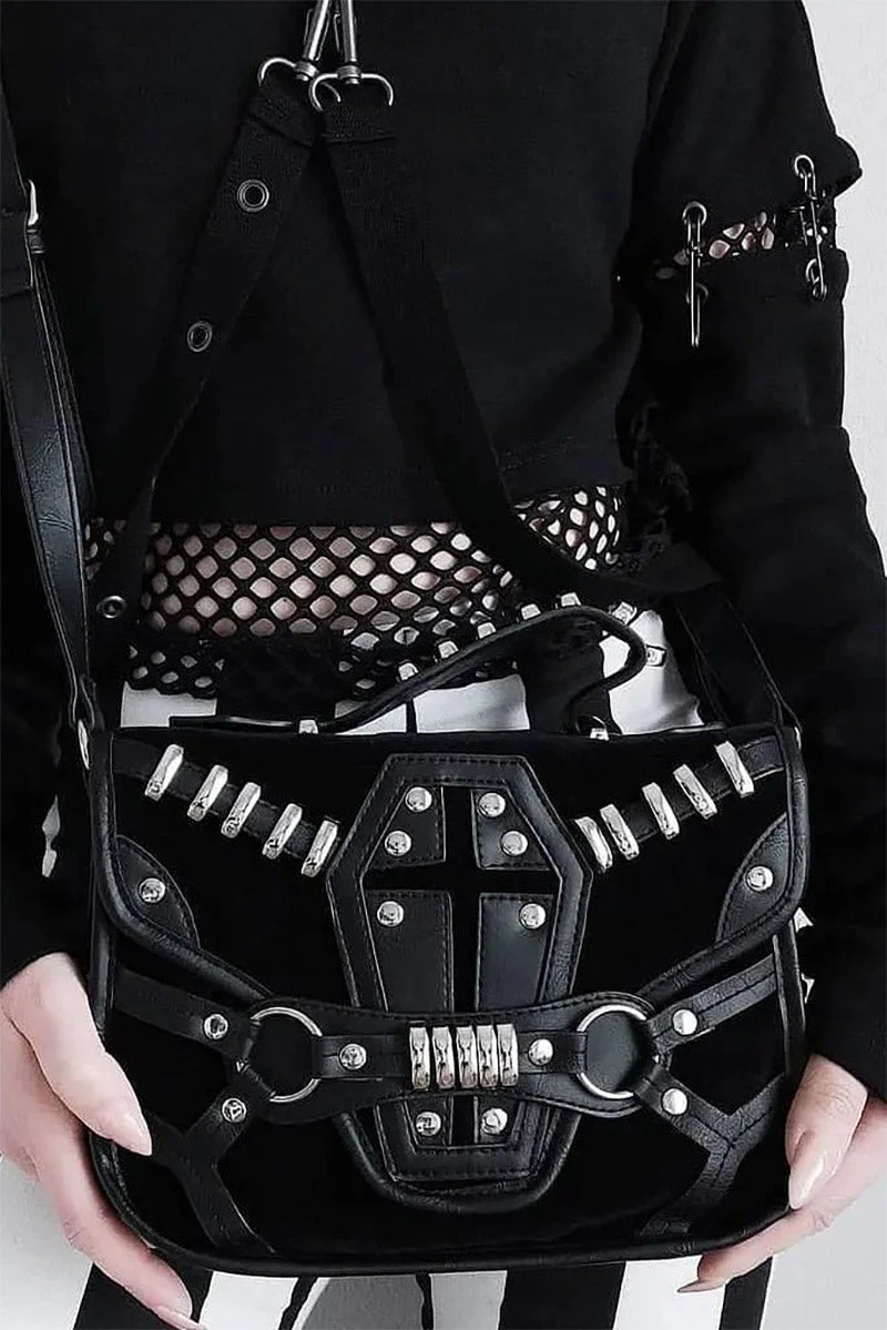 Velvet Coffin Creeps Bag Restyle Velvet Coffin Creeps Bag -vampirefreaks shop