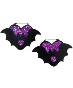 Too Fast Purple Heart Bat Hoop Earrings -vampirefreaks shop 33333 97fb1f0b db38 4c39 b9ba 640c522e09a9 1000x