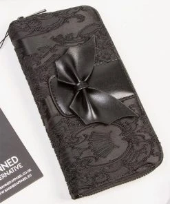 Banned Apparel Darkling Bat Bow Wallet [BLACK] -vampirefreaks shop 34343 1000x