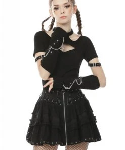 Dark In Love Wooly Grunge Goth Arm Warmers