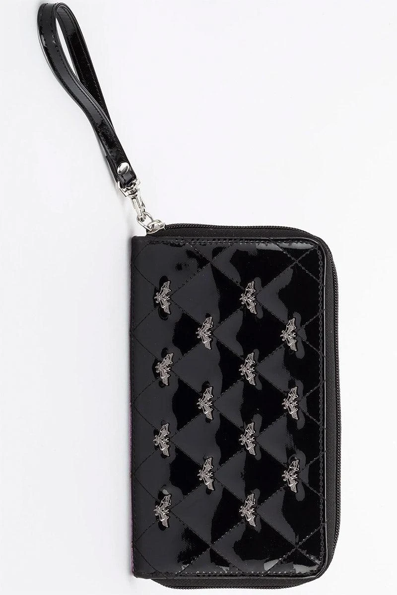 Rock Rebel Black Studded Bats Wallet - Image 3