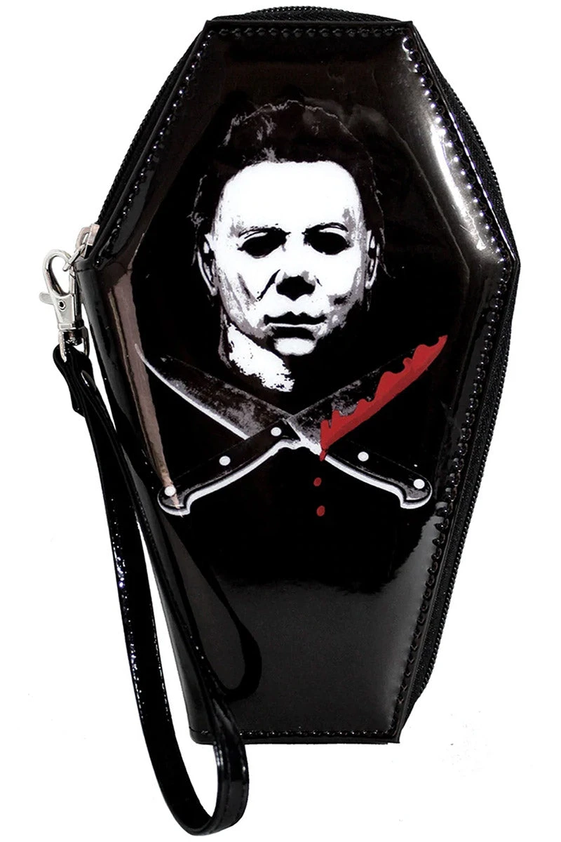 Halloween Michael Myers Glitter Coffin Wallet Rock Rebel Halloween Michael Myers Glitter Coffin Wallet -vampirefreaks shop