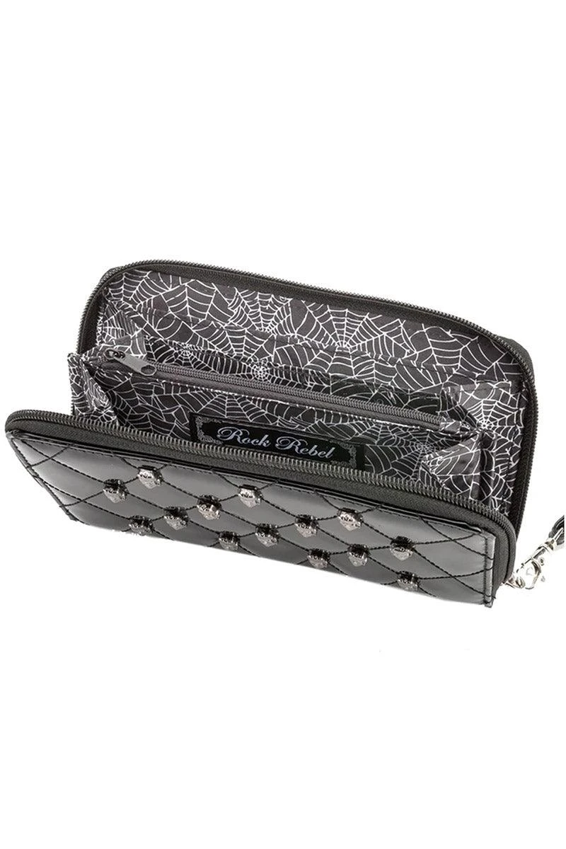 Rock Rebel Black Studded Bats Wallet - Image 4