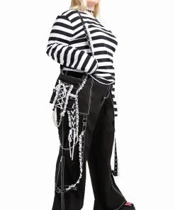 Tripp NYC Tripp Lolita Purse [Black/White] -vampirefreaks shop AF5182 BLKWHT FULL2 1000x