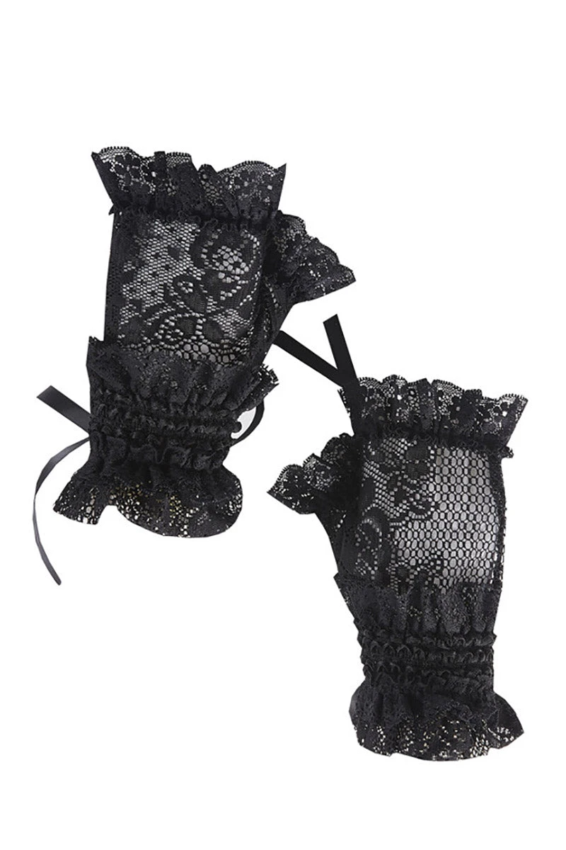 Dark In Love Let Them Eat Cake Lace Gloves - Image 2