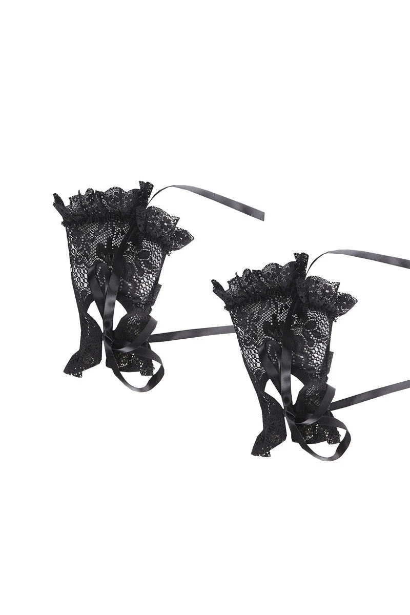 Dark In Love Let Them Eat Cake Lace Gloves - Image 3