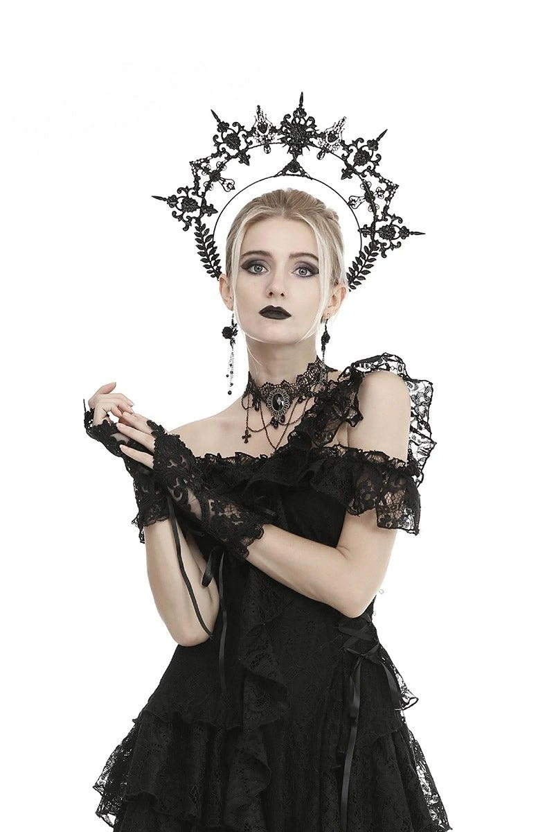 Dark In Love Black Magic Gothic Gloves - Image 2