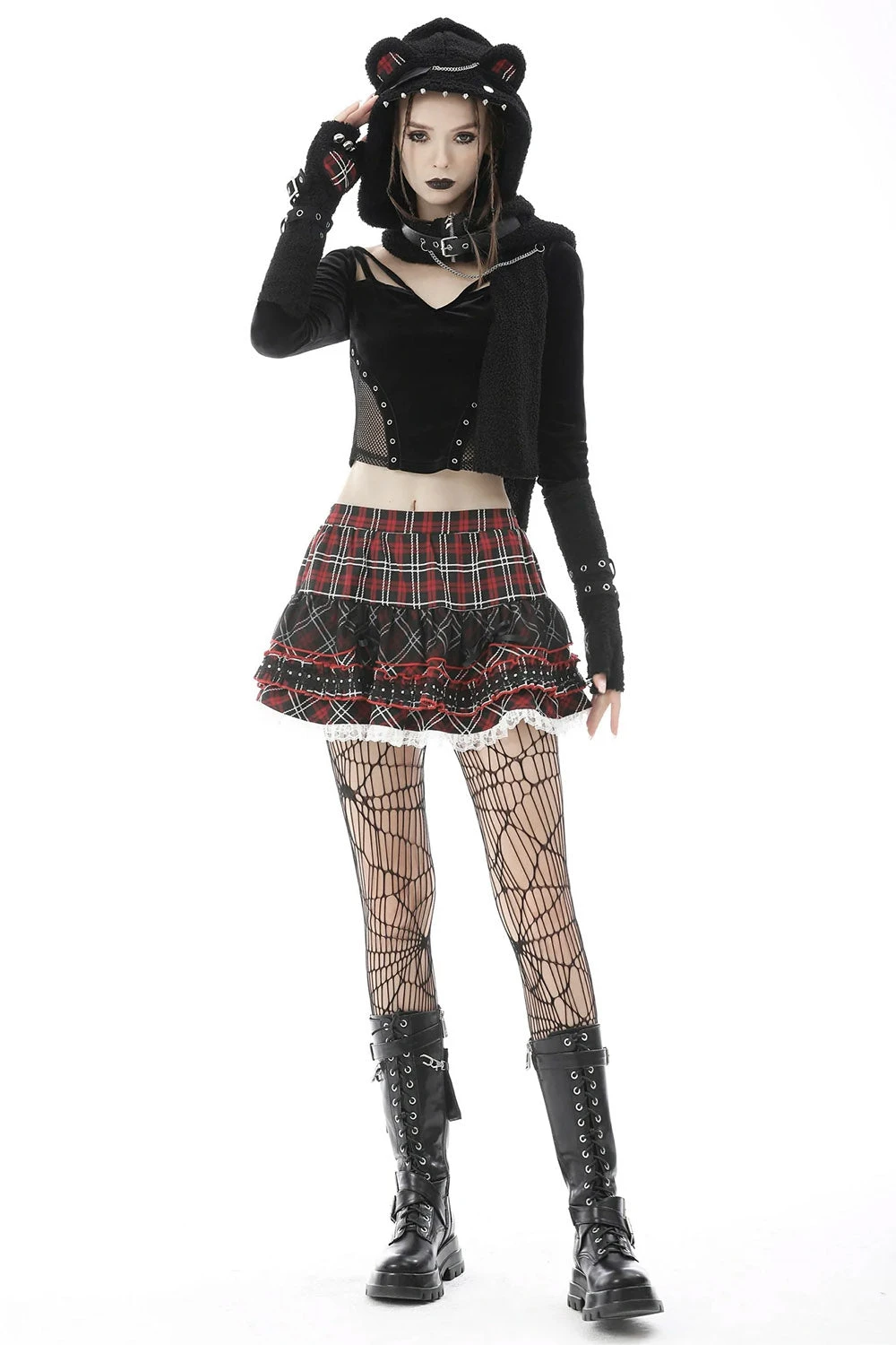 Dark In Love Cat Scratches Paw Print Gloves - Image 7