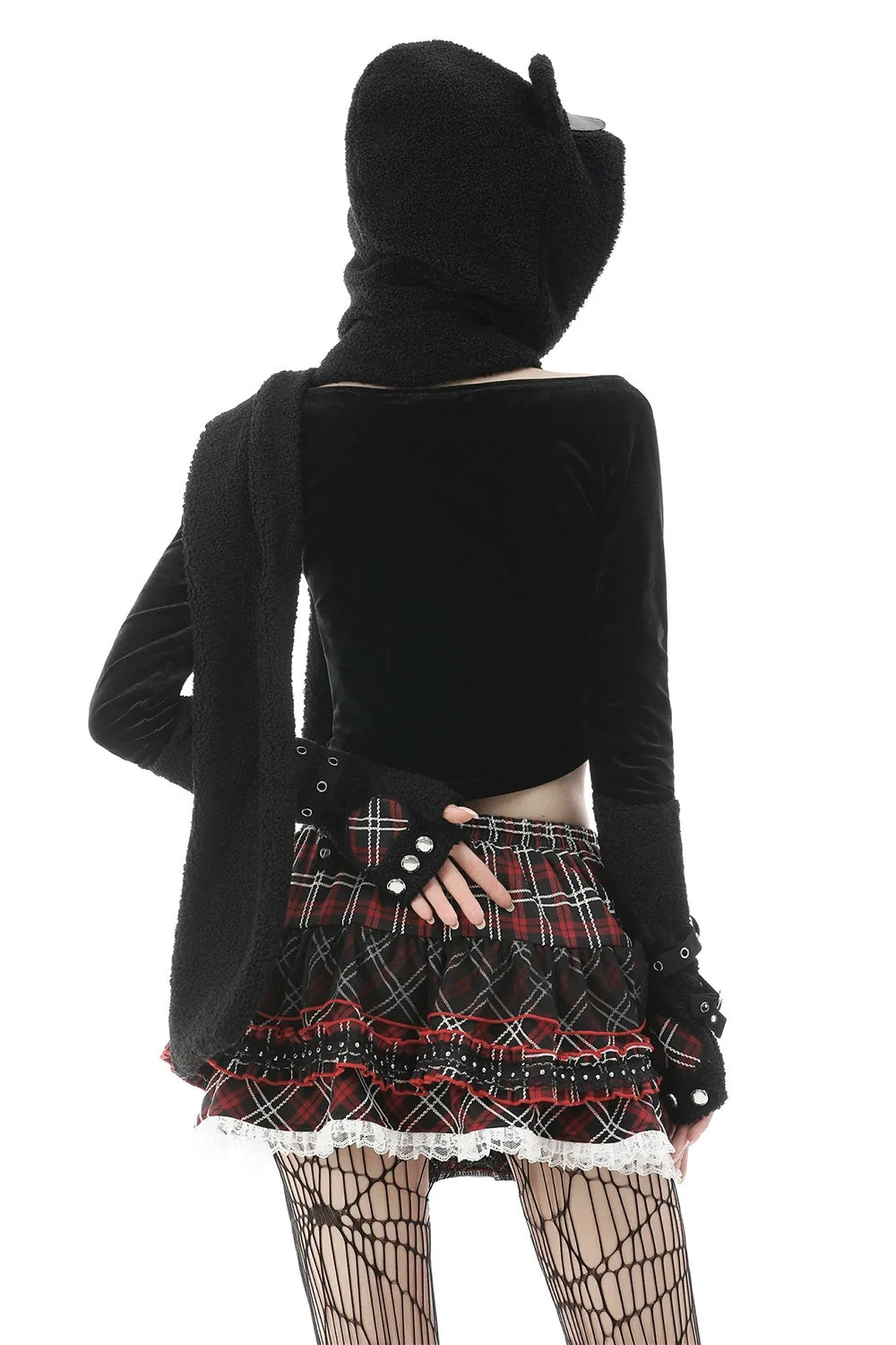 Dark In Love Cat Scratches Paw Print Gloves - Image 3