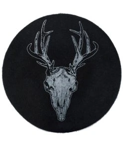 Kreepsville Deer Skull Black Beret -vampirefreaks shop DEER 1000x