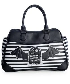 Banned Apparel I'm Creepy Striped Bag [BLACK/WHITE]