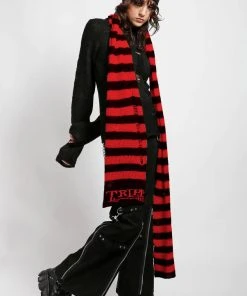 Tripp NYC Stripe Scarf [RED]