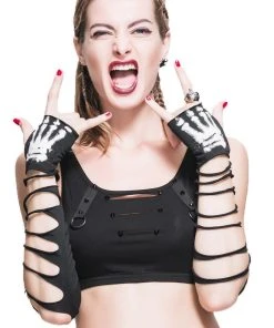 Devil Fashion Caught Dead Shredded Arm Warmers