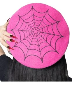 Kreepsville Web Beret Hat [PINK]