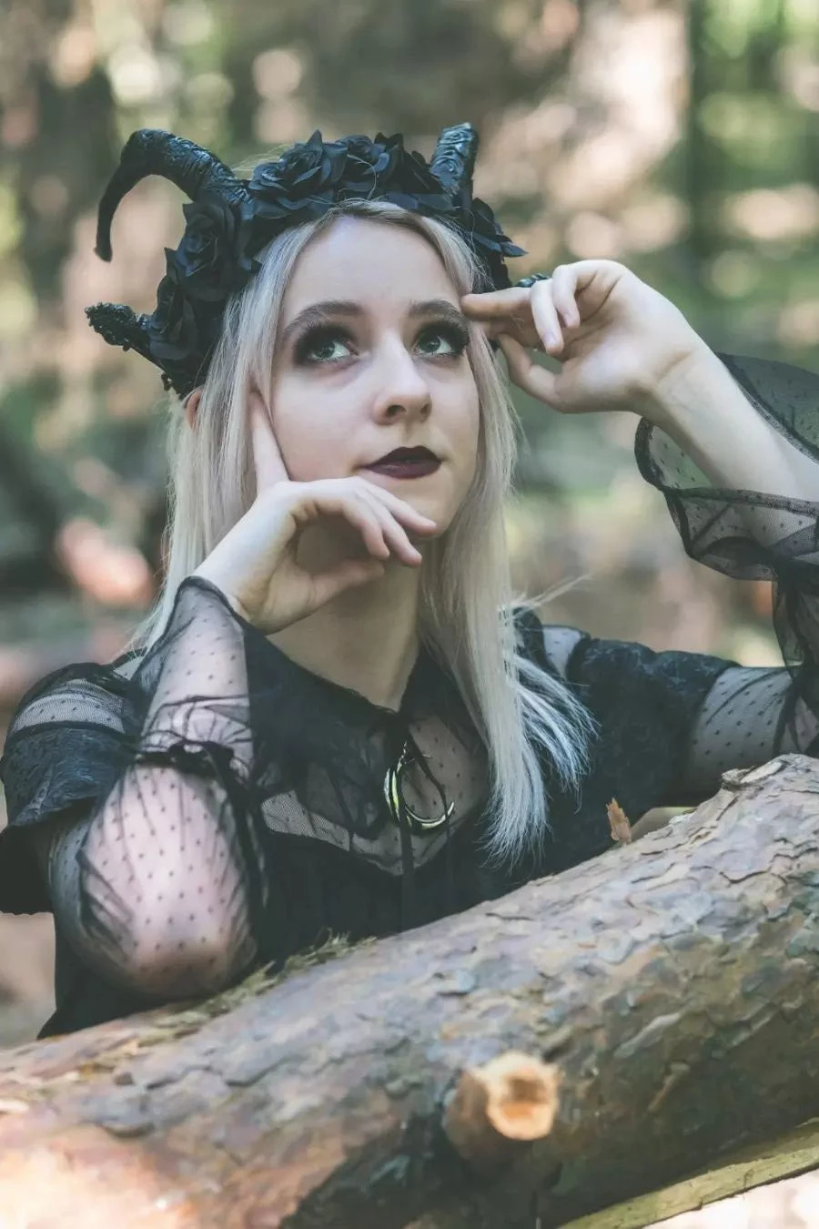 Restyle Dark Elf Rose Headband - Image 9