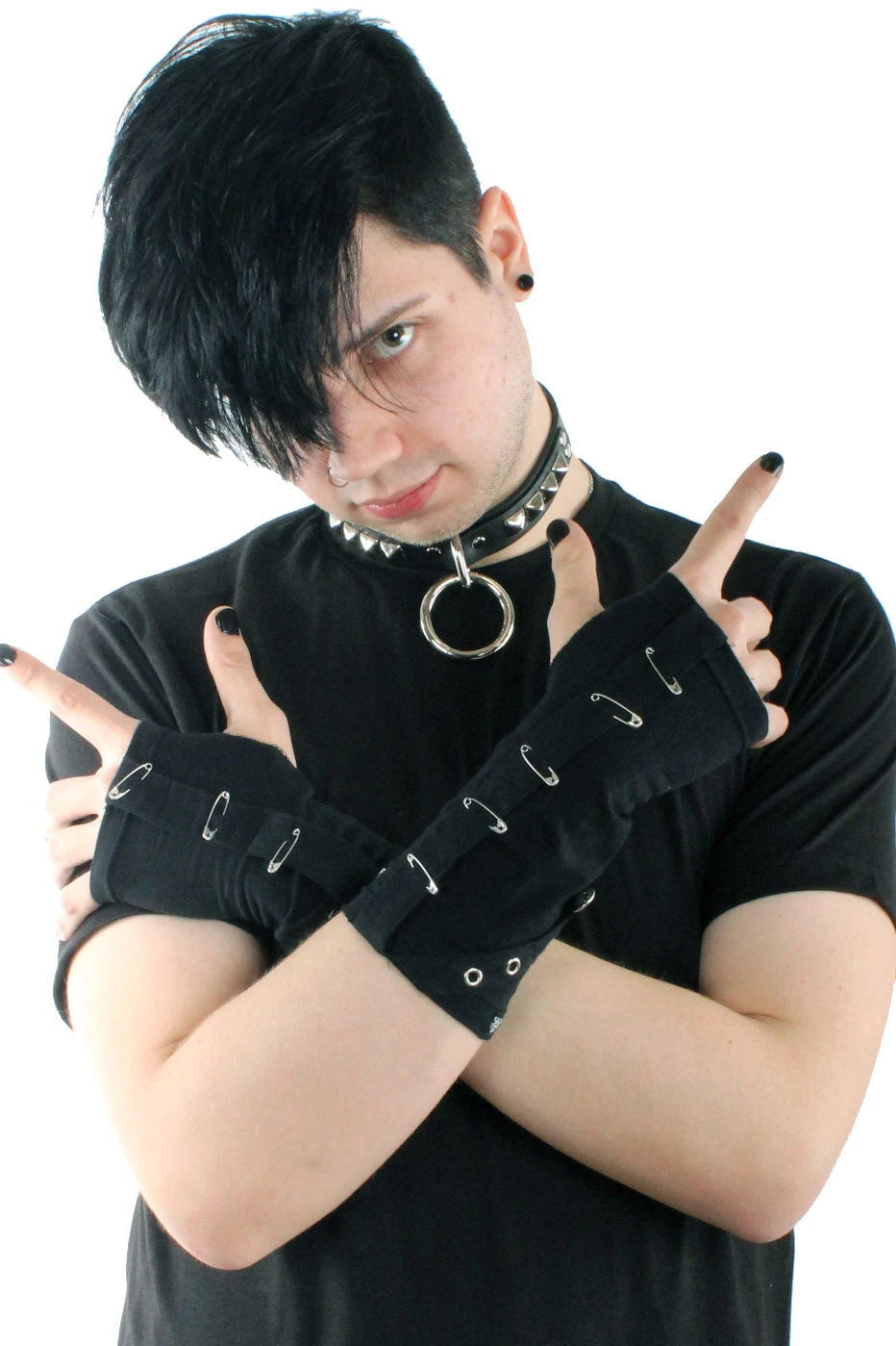 Tripp NYC Safety Pin Goth Arm Warmers - Image 4