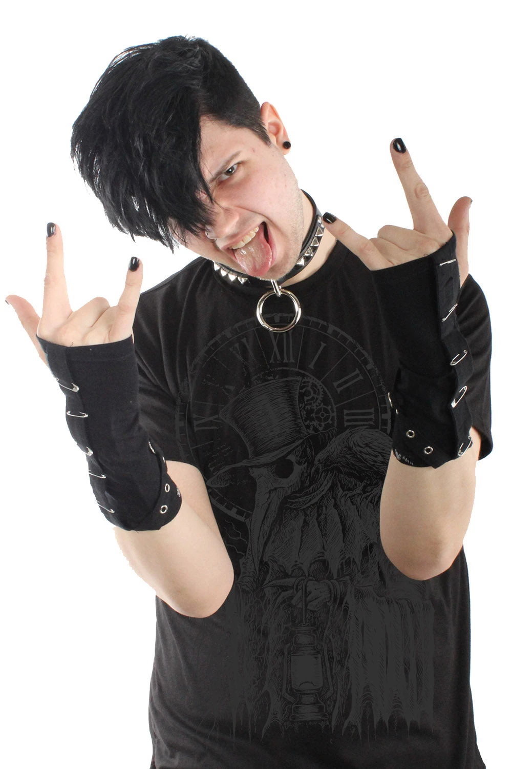 Tripp NYC Safety Pin Goth Arm Warmers - Image 3