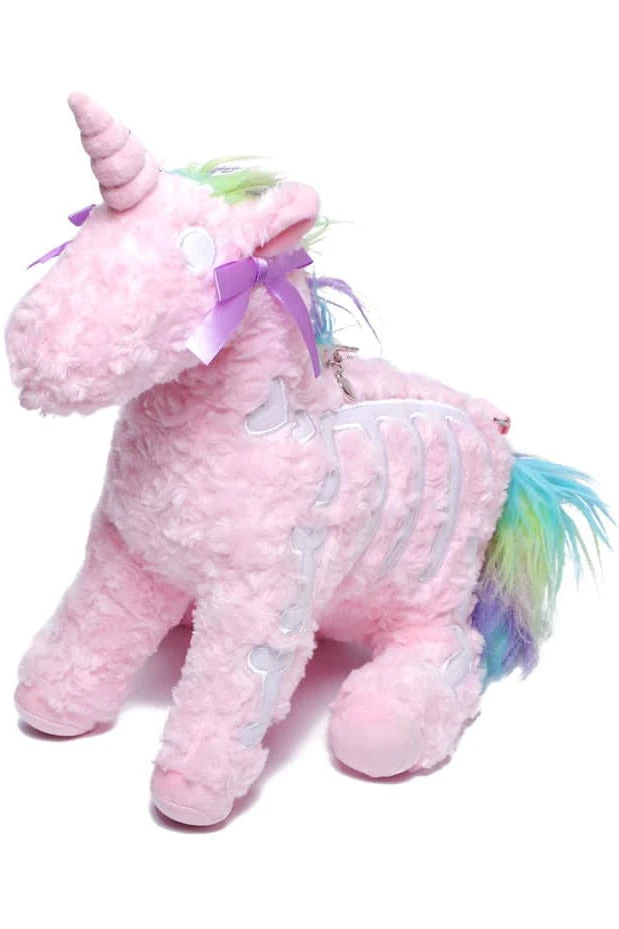 Dead Pastel Unicorn Skeleton Crossbody Bag Tentacle Vomit Dead Pastel Unicorn Skeleton Crossbody Bag -vampirefreaks shop LB BH201P