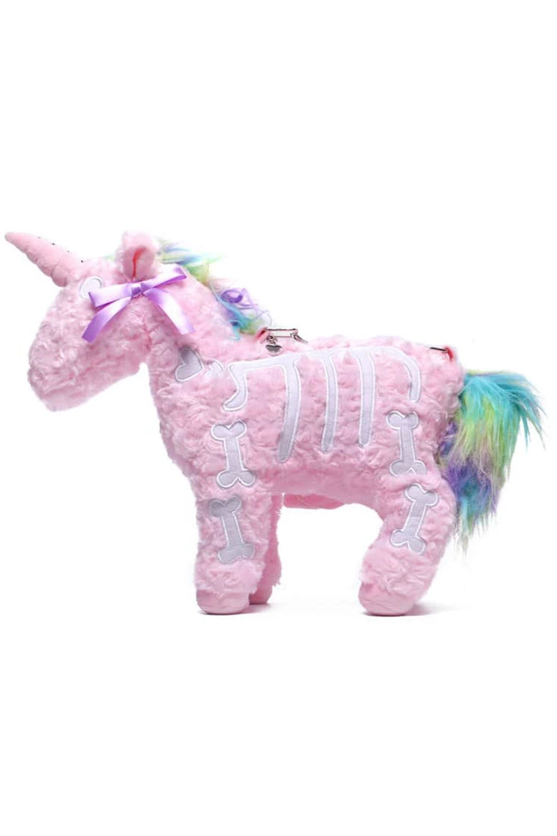 Dead Pastel Unicorn Skeleton Crossbody Bag Tentacle Vomit Dead Pastel Unicorn Skeleton Crossbody Bag -vampirefreaks shop LB BH201P