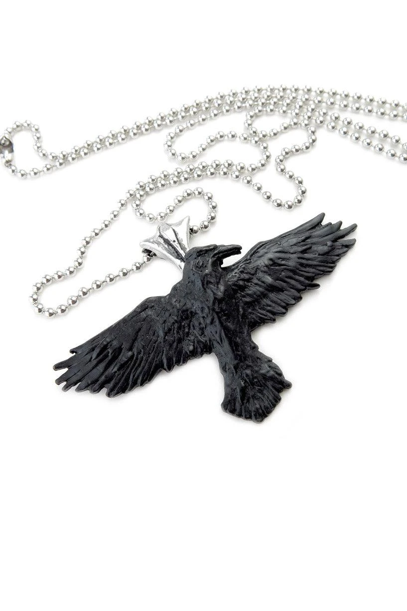 Black Raven Necklace Alchemy Black Raven Necklace -vampirefreaks shop