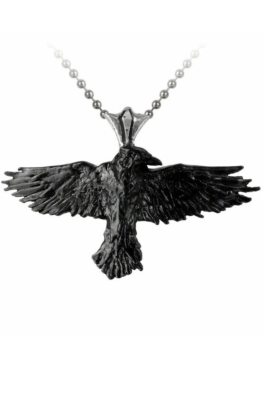 Black Raven Necklace Alchemy Black Raven Necklace -vampirefreaks shop