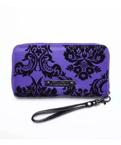 Rock Rebel Violet Damask Wallet