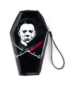 Rock Rebel Bloody Tears Halloween Glitter Coffin Wallet