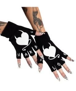 Too Fast Hard Love Fingerless Knit Gloves