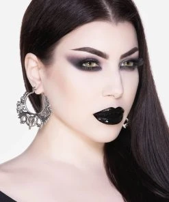 Killstar Worship The Night Hoop Earrings [S]