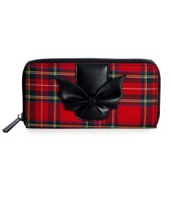Banned Apparel Plaid Batwing Wallet [RED PLAID]