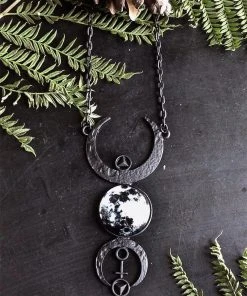 Restyle Black Full Moon Necklace