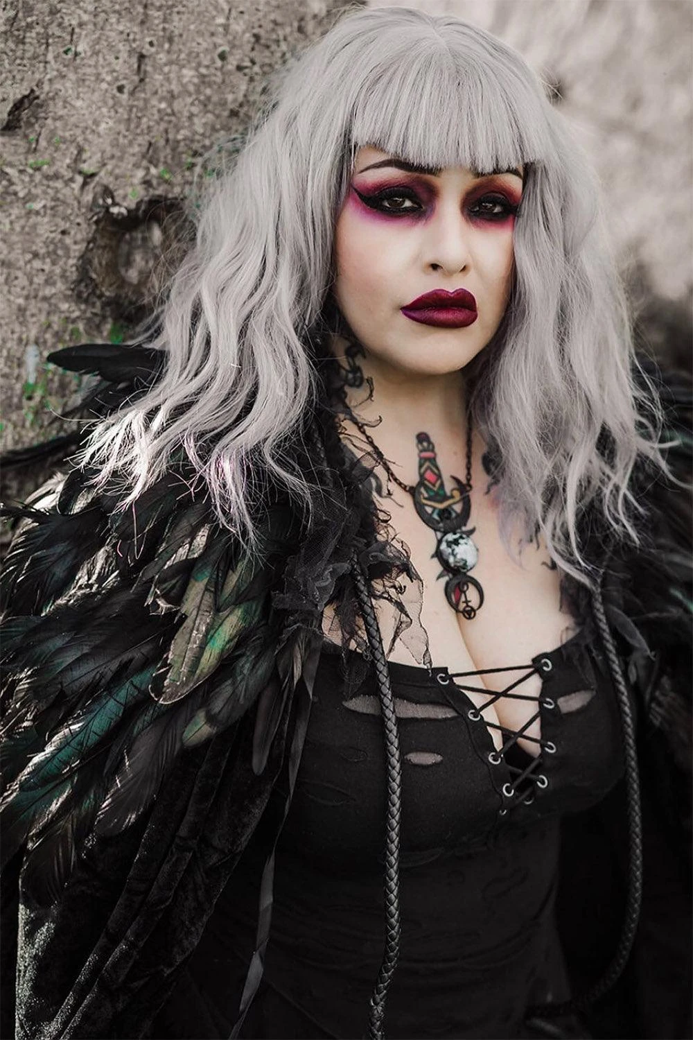 Restyle Black Full Moon Necklace - Image 2