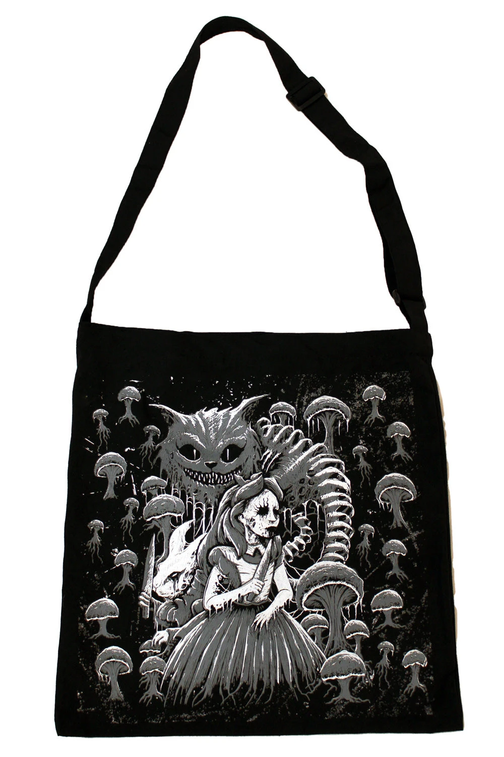 VampireFreaks Shoulder Sling Zipper Tote Bag - Image 8