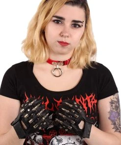 Funk Plus Fight The Machine Fingerless Gloves 2 Funk Plus Fight The Machine Fingerless Gloves -vampirefreaks shop bullet gloves 02 1000x