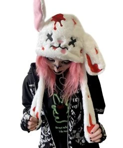 Whatever 21 X Friends4Evr Blood Bunny Hat [WHITE]