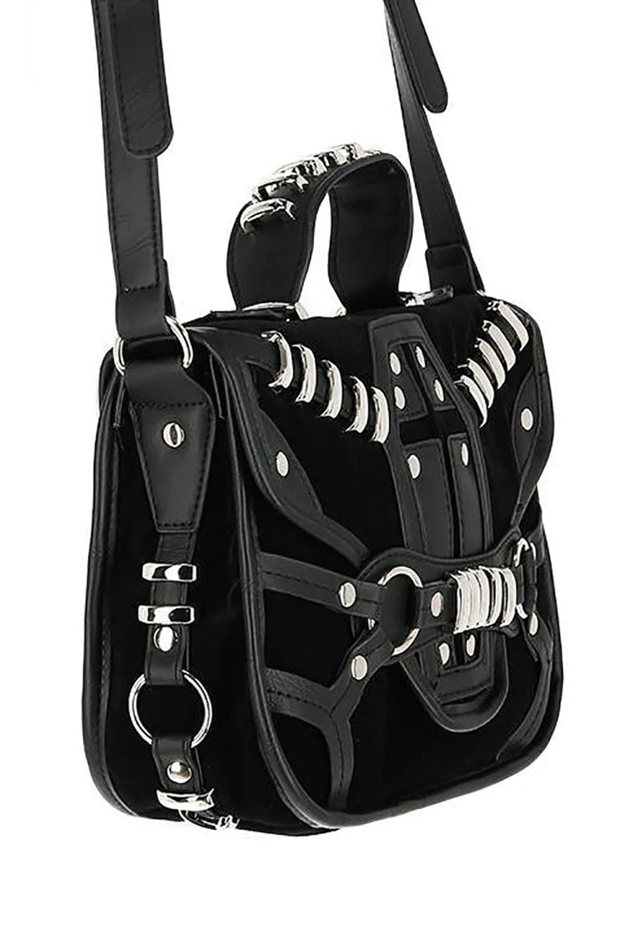 Velvet Coffin Creeps Bag Restyle Velvet Coffin Creeps Bag -vampirefreaks shop eng pl Coffin Purse Gothic Bag with a harness