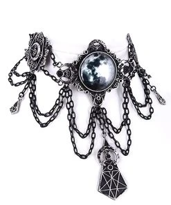 Restyle Moon Geometry Choker 2 Restyle Moon Geometry Choker -vampirefreaks shop eng pl Moon collar Full moon moon phases crescent MOON GEOMETRY CHOKER 1499 4 1 1000x