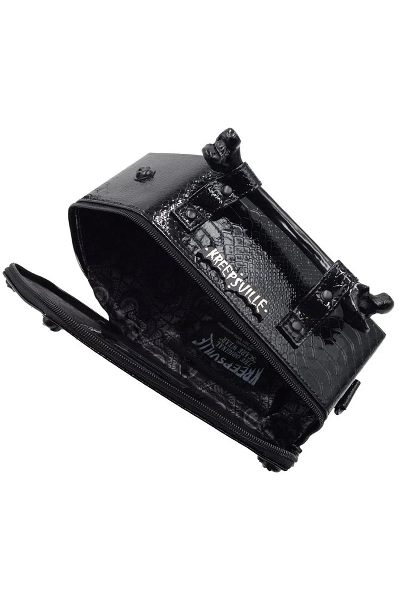 Kreepsville Skull Stud Croc Coffin Purse - Image 3