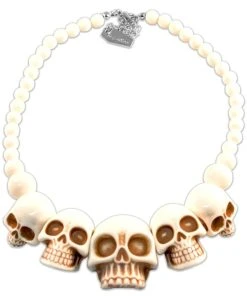 Kreepsville Skull Collection Necklace [White]