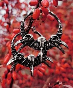 Restyle Raven Skulls Hoop Earrings