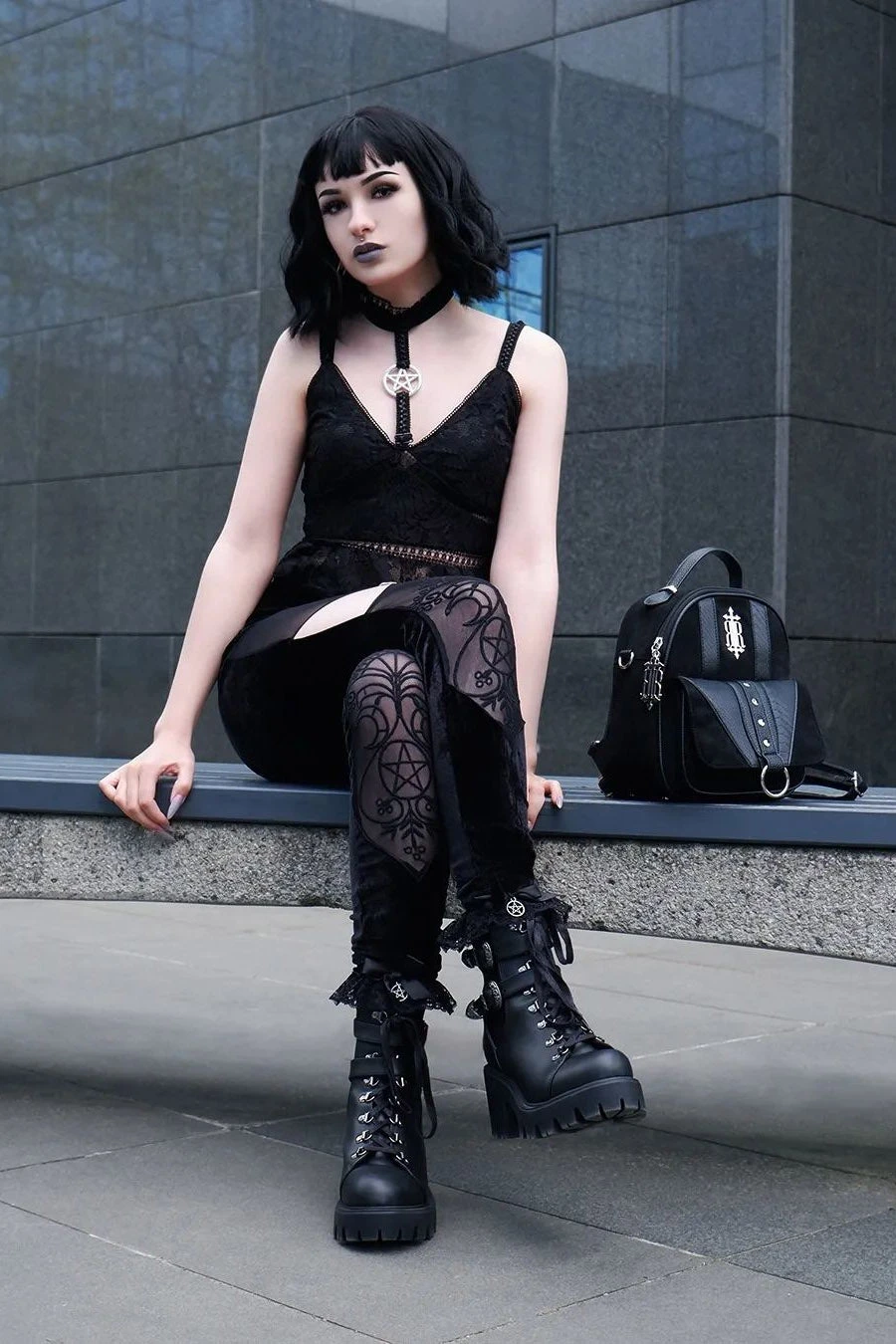 Draconia Backpack Restyle Draconia Backpack -vampirefreaks shop kiki marcello Goth