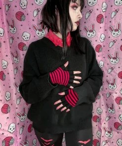 VampireFreaks Striped Fingerless Gloves [Multiple Colors Available] -vampirefreaks shop loveit 4ce1993c baed 4d31 a97c 7075b8f7e3d6 1000x