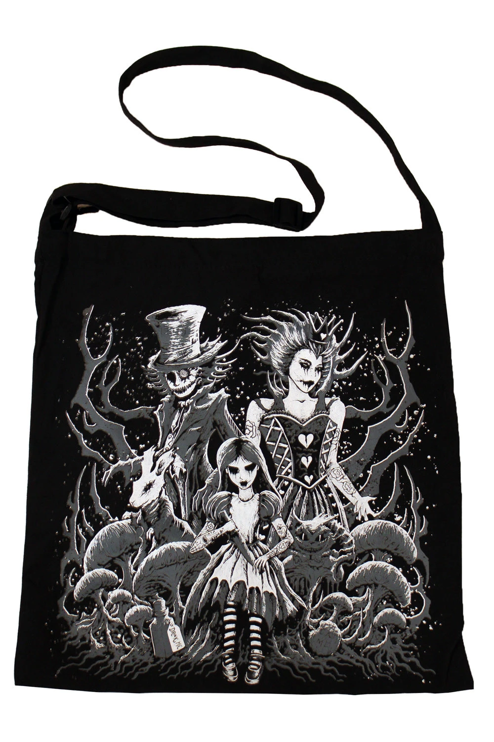 VampireFreaks Shoulder Sling Zipper Tote Bag - Image 3