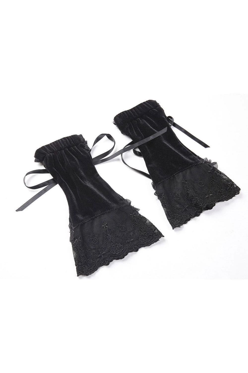 Draculette Ruffled Gloves Dark In Love Draculette Ruffled Gloves -vampirefreaks shop