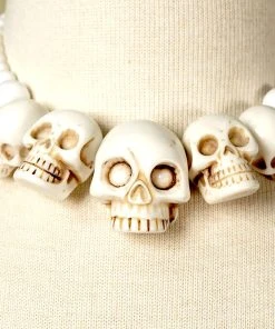 Kreepsville Skull Collection Necklace [White] -vampirefreaks shop sacasascacasc 1000x