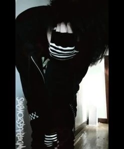 VampireFreaks Striped Fingerless Gloves [Multiple Colors Available] -vampirefreaks shop svsdvZanderhugszombies 1000x