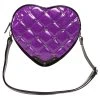 Rock Rebel Bat Studded Quilted Heart Shoulder Bag [PURPLE]