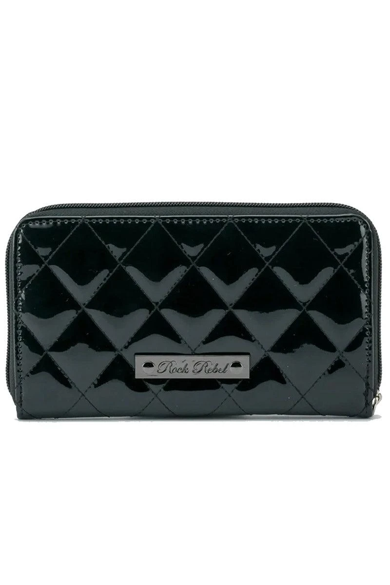 Rock Rebel Black Studded Bats Wallet - Image 5